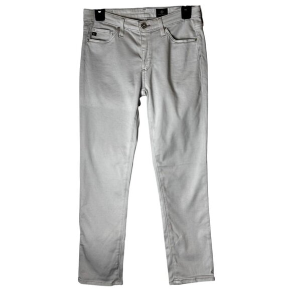 AG Adriano Goldschmied Jeans Women 26 Gray The Prima Mid Rise Cigarette Crop‎ - Picture 1 of 10